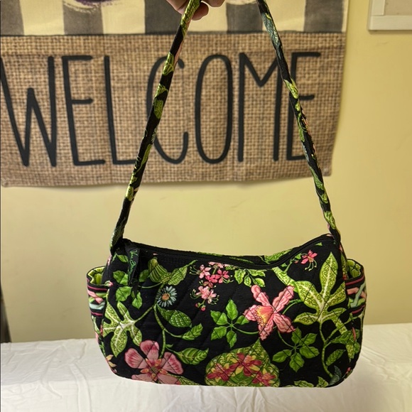 Vera Bradley Hobo Shoulder Bag – Floral Quilted Cotton w/ Side Bow (Hope Garden) - Picture 3 of 13